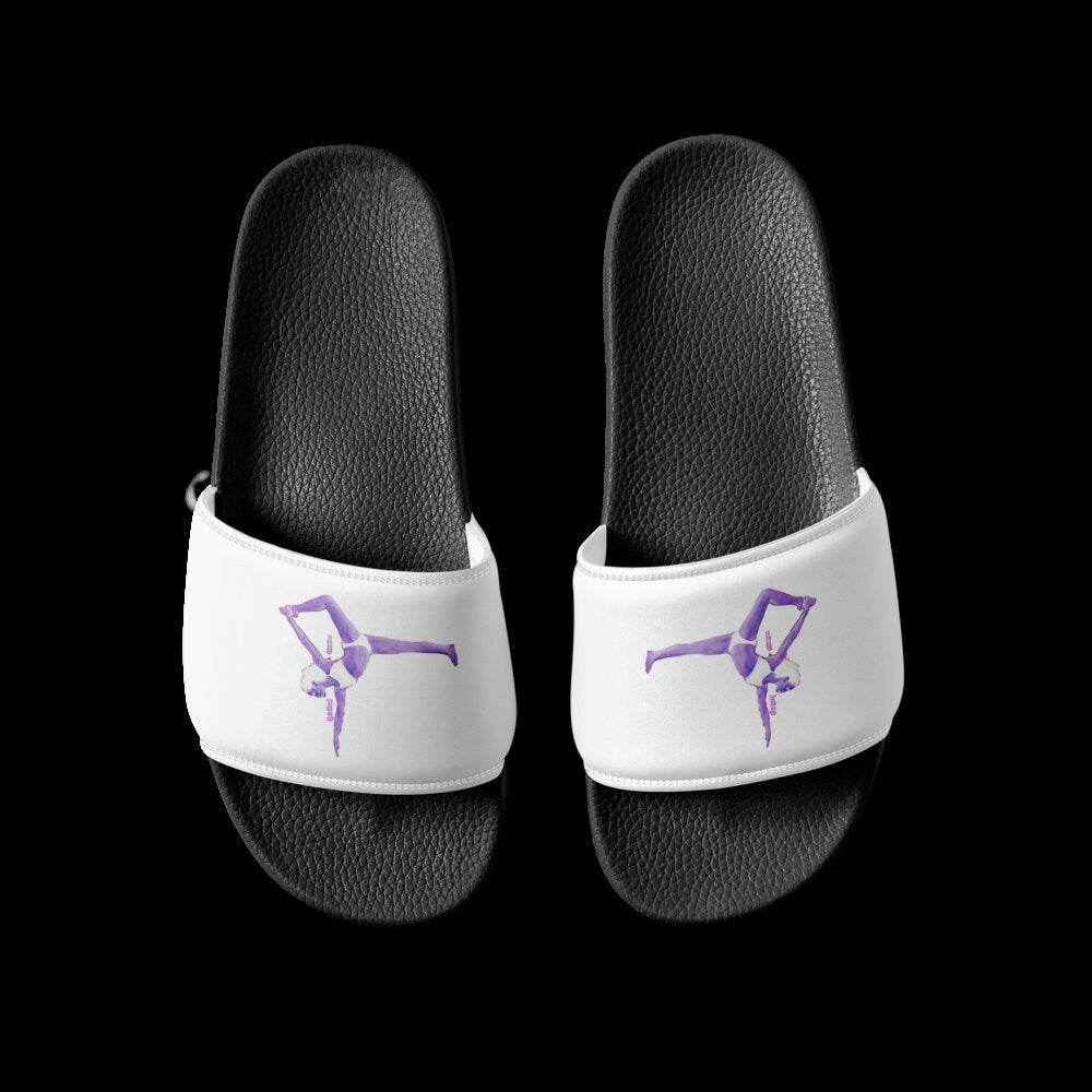 White Faux Leather Slides: Cushioned Summer Sandals