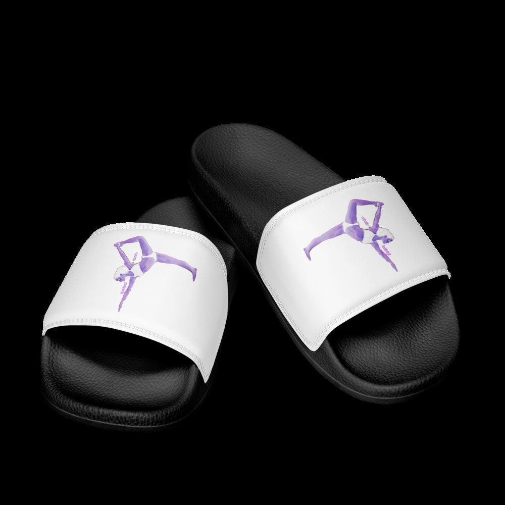 White Faux Leather Slides: Cushioned Summer Sandals
