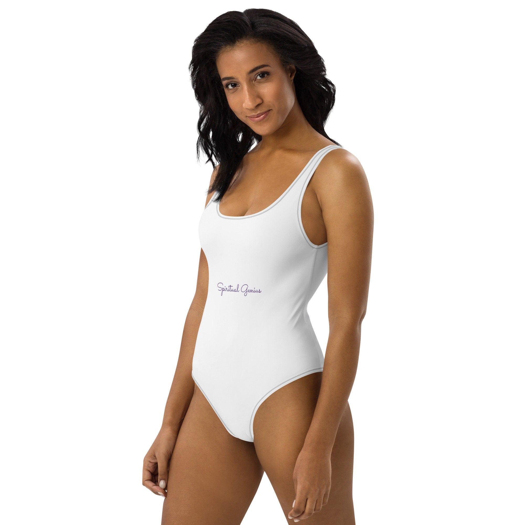 White One-Piece Swimsuit: Cheeky Cut, Chlorine Resistant