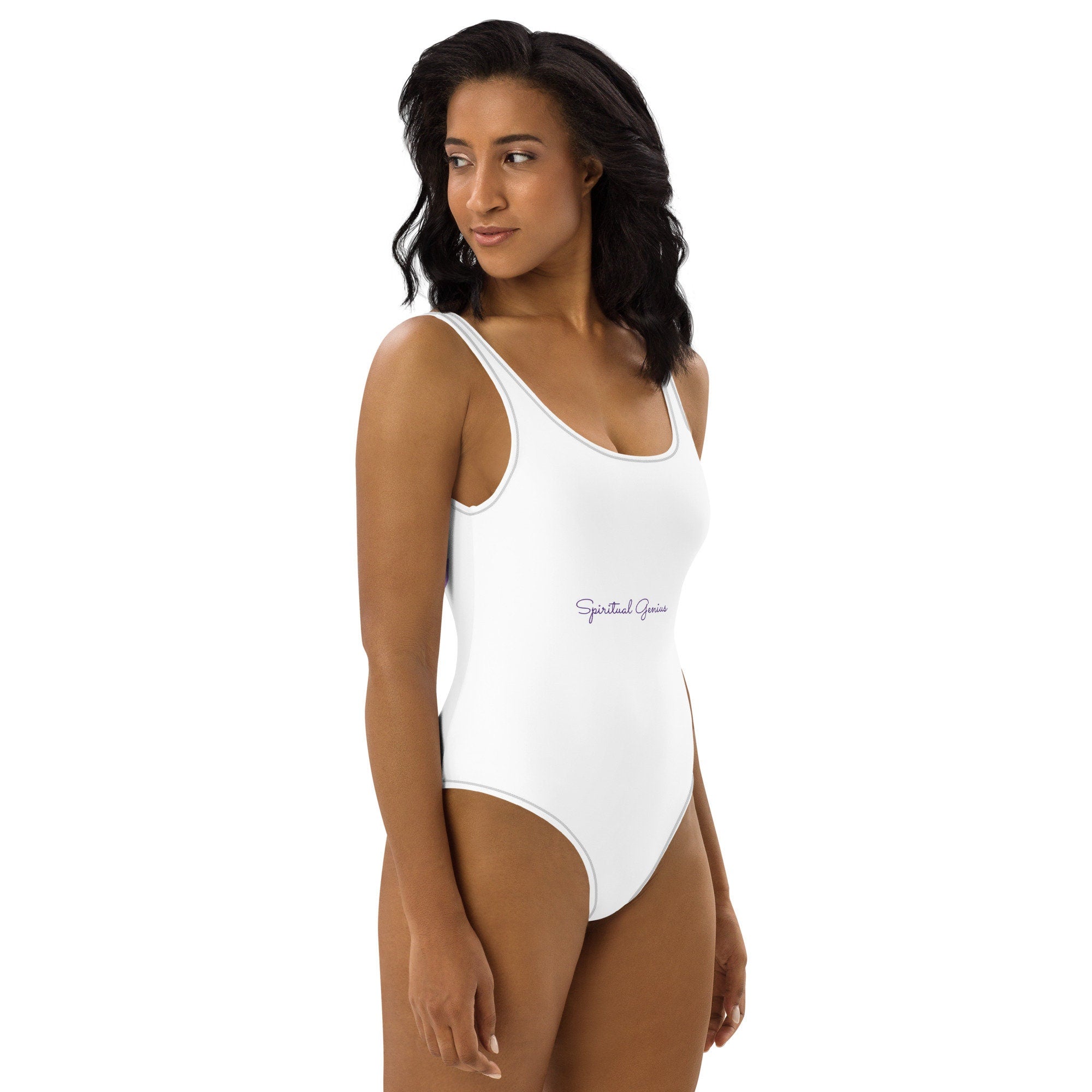 White One-Piece Swimsuit: Cheeky Cut, Chlorine Resistant
