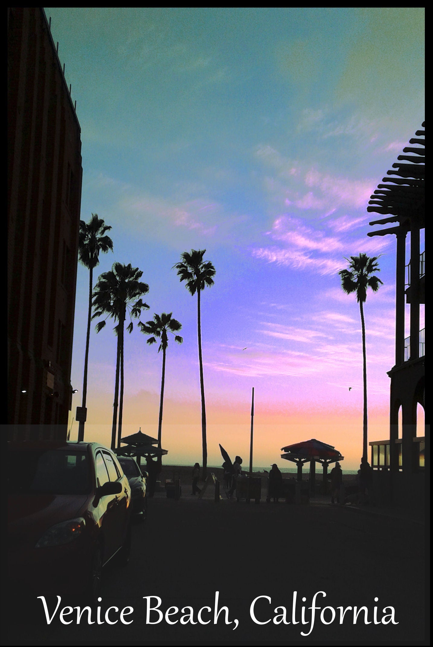 Golden hour sunset on Venice Beach digital print rights only.