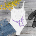 White One-Piece Swimsuit: Cheeky Cut, Chlorine Resistant