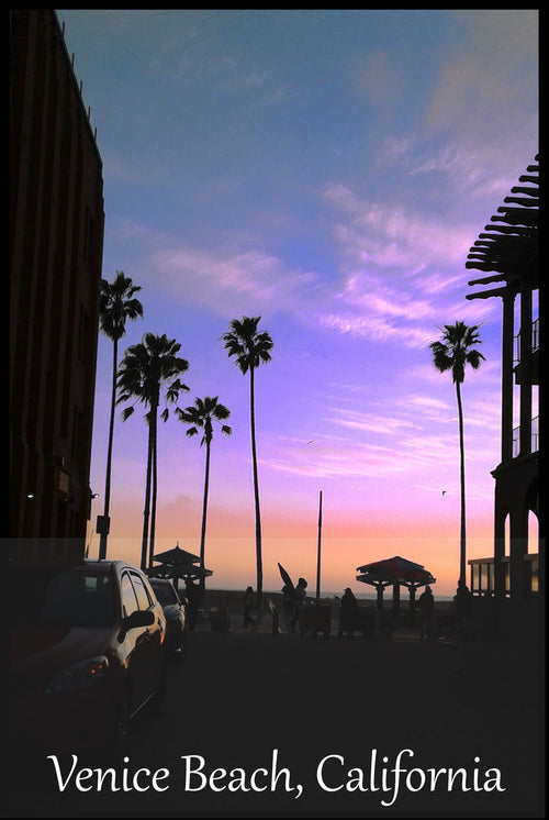 Golden hour sunset on Venice Beach digital print rights only.